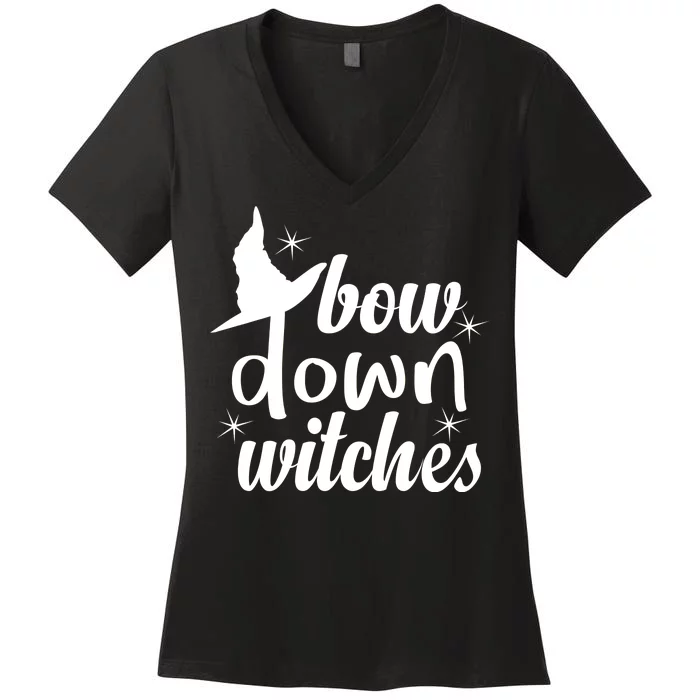 Bow Down Witches Women's V-Neck T-Shirt