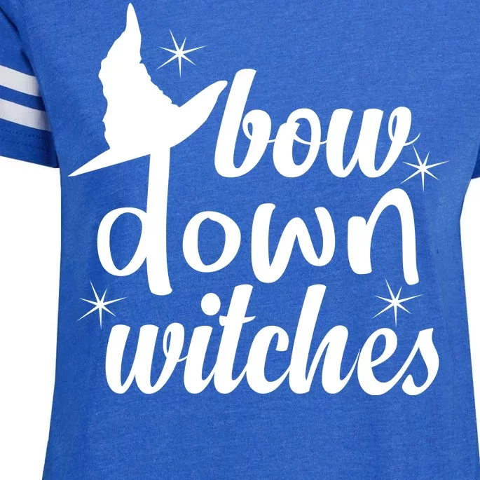 Bow Down Witches Enza Ladies Jersey Football T-Shirt