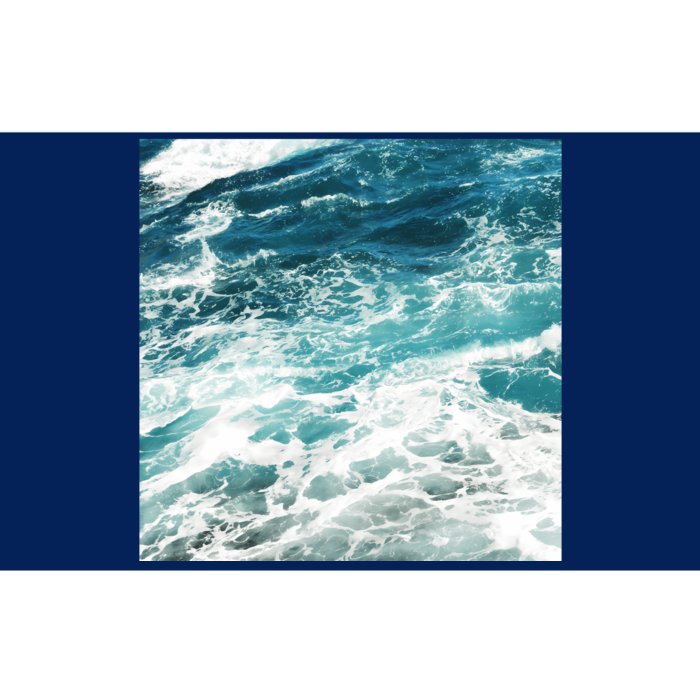 Blue Ocean Waves Bumper Sticker