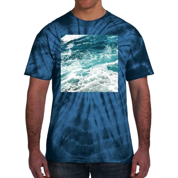 Blue Ocean Waves Tie-Dye T-Shirt