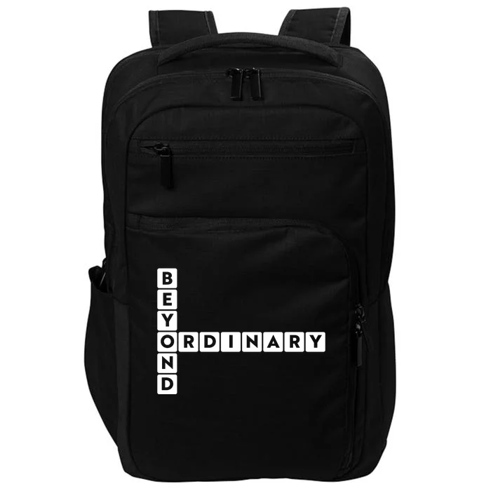 Beyond Ordinary Word Game Style Impact Tech Backpack