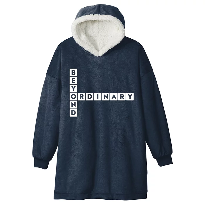 Beyond Ordinary Word Game Style Hooded Wearable Blanket