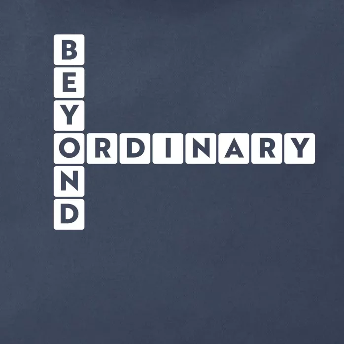 Beyond Ordinary Word Game Style Zip Tote Bag