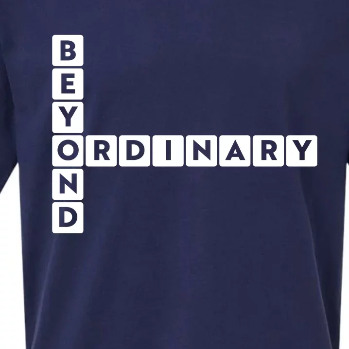 Beyond Ordinary Word Game Style Sueded Cloud Jersey T-Shirt