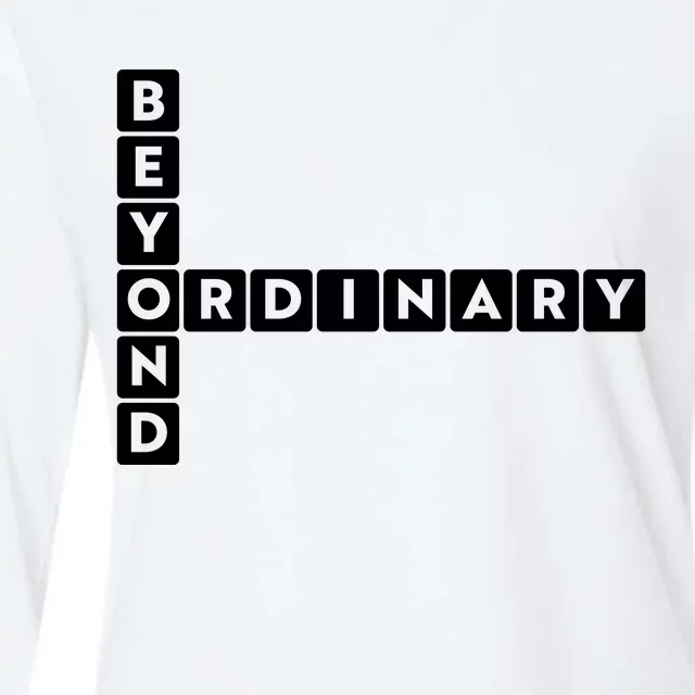 Beyond Ordinary Word Game Style Womens Cotton Relaxed Long Sleeve T-Shirt