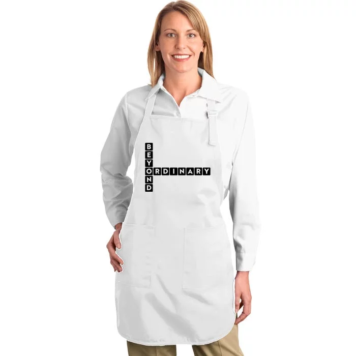 Beyond Ordinary Word Game Style Full-Length Apron With Pocket