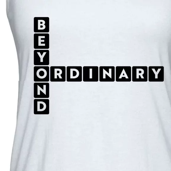 Beyond Ordinary Word Game Style Ladies Essential Flowy Tank