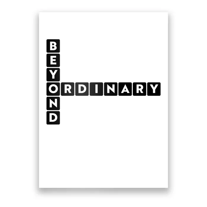 Beyond Ordinary Word Game Style Poster