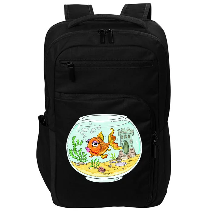 Bowl with Goldfish Cartoon Impact Tech Backpack