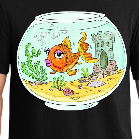 Bowl with Goldfish Cartoon Pajama Set