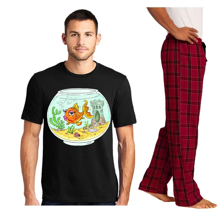 Bowl with Goldfish Cartoon Pajama Set