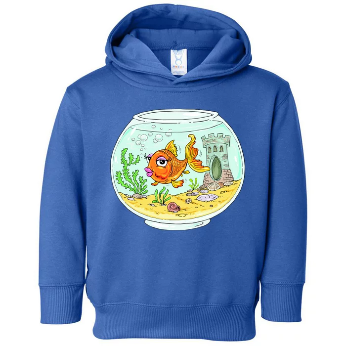 Bowl with Goldfish Cartoon Toddler Hoodie