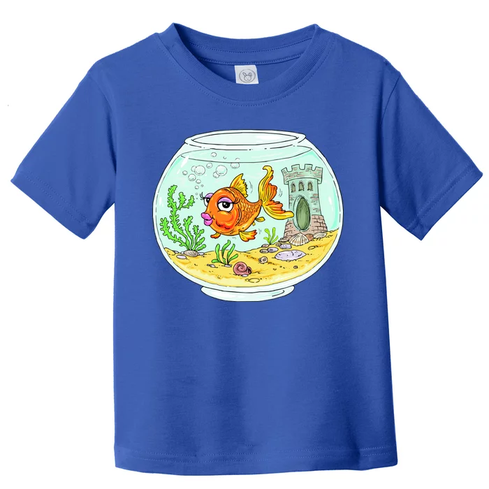 Bowl with Goldfish Cartoon Toddler T-Shirt