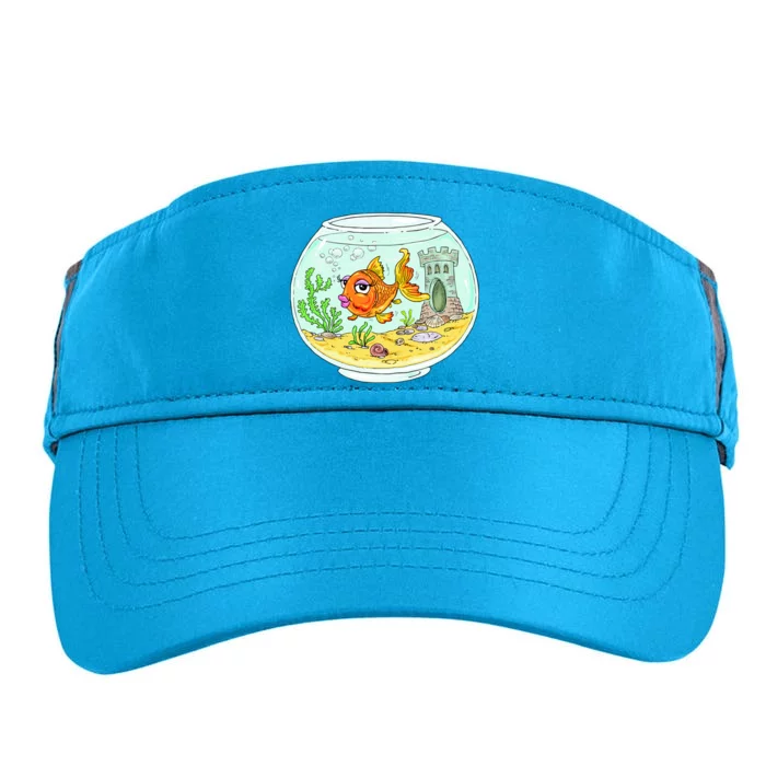 Bowl with Goldfish Cartoon Adult Drive Performance Visor