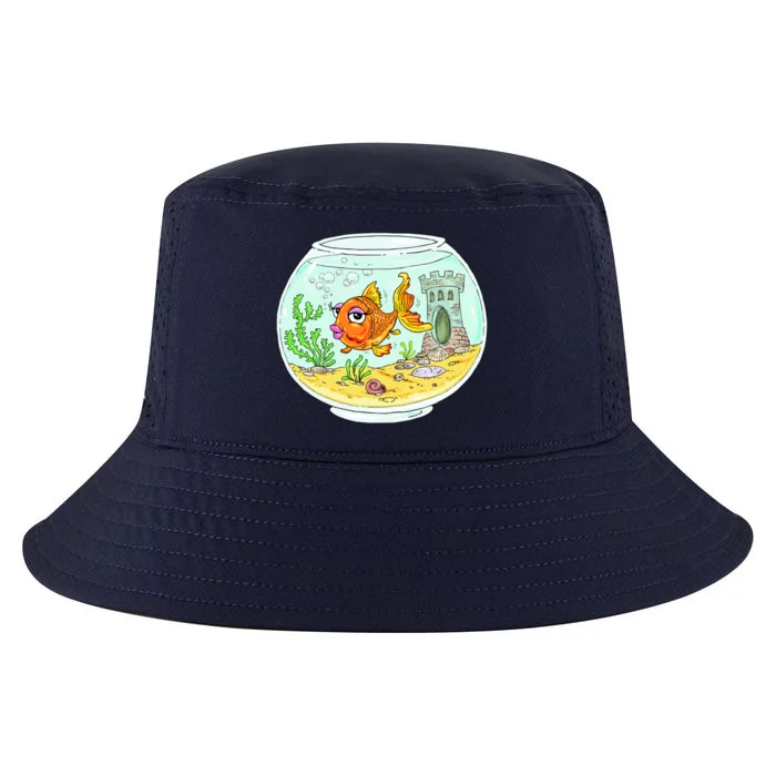 Bowl with Goldfish Cartoon Cool Comfort Performance Bucket Hat