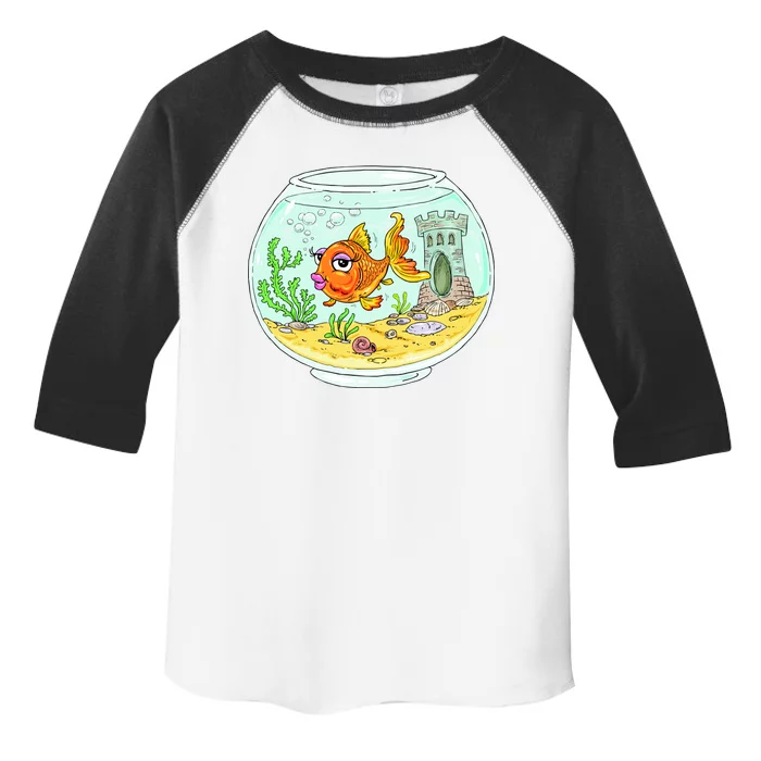 Bowl with Goldfish Cartoon Toddler Fine Jersey T-Shirt