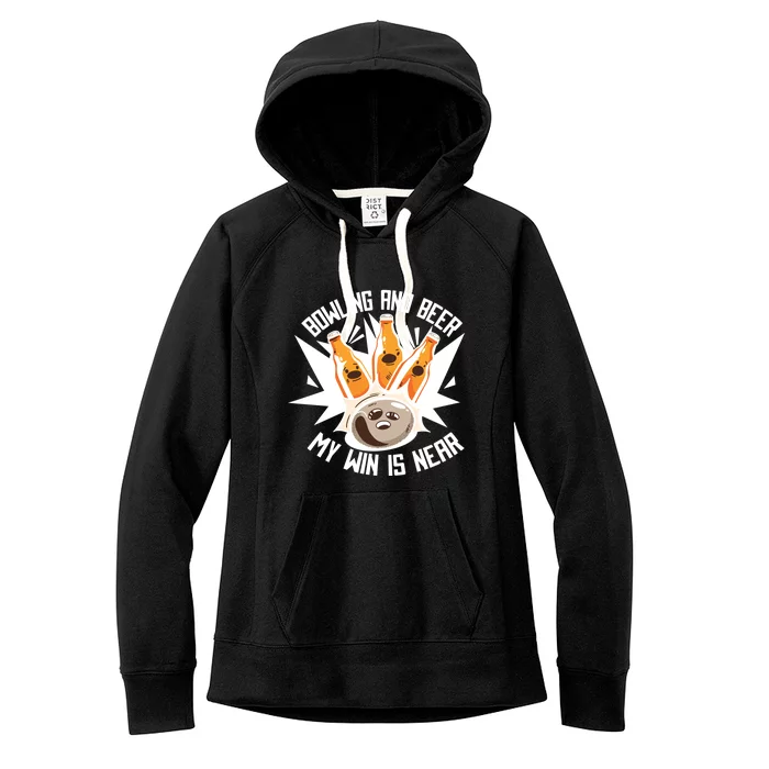 Bowling And Beer Women's Fleece Hoodie