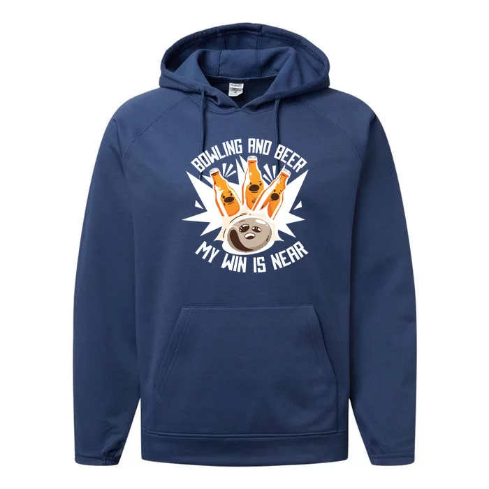 Bowling And Beer Performance Fleece Hoodie