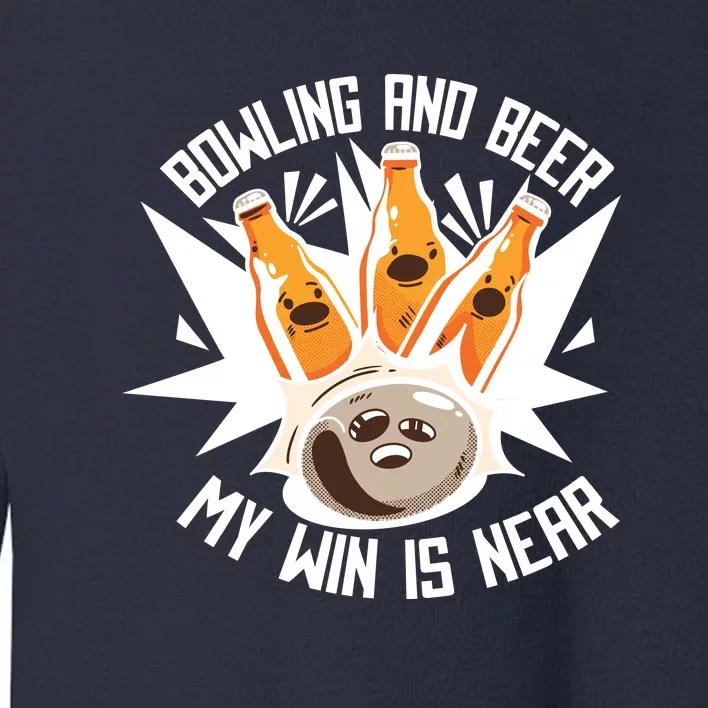 Bowling And Beer Toddler Sweatshirt