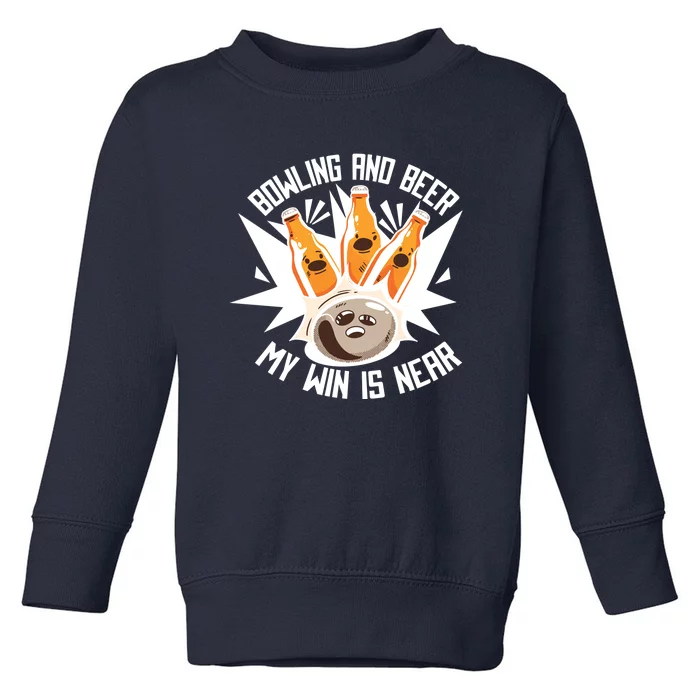 Bowling And Beer Toddler Sweatshirt