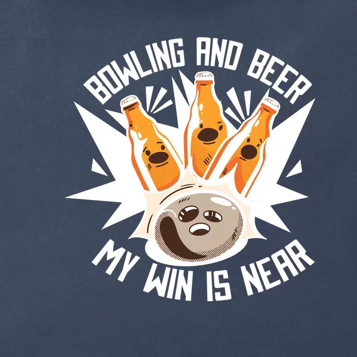 Bowling And Beer Zip Tote Bag