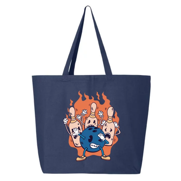 Bowling Ball And Pins Dabbing 25L Jumbo Tote