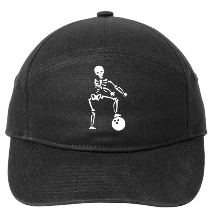 Bowling Ball Floss like A Boss Skeleton 7-Panel Snapback Hat