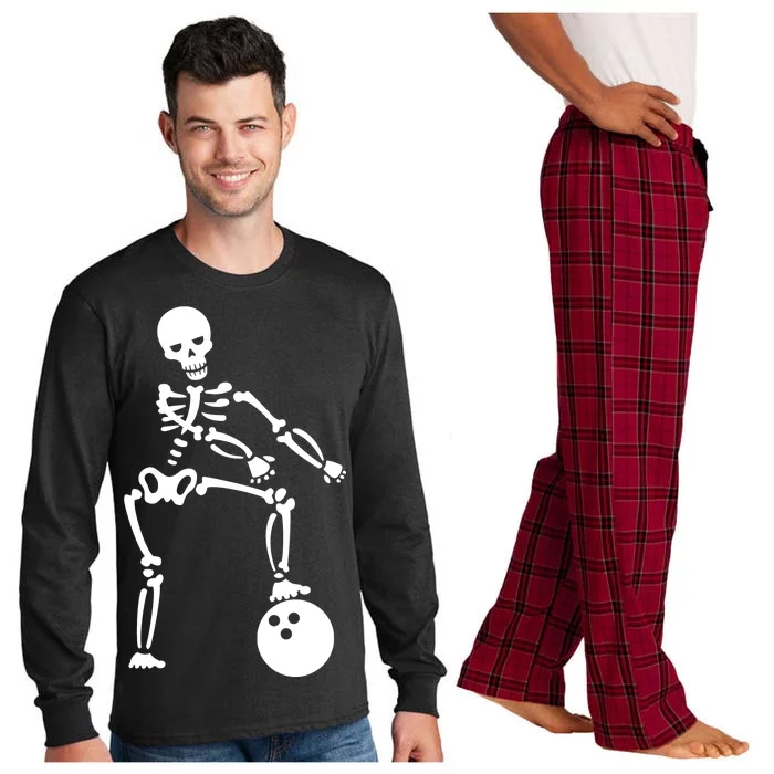 Bowling Ball Floss like A Boss Skeleton Long Sleeve Pajama Set