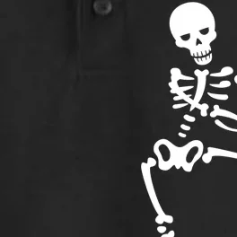 Bowling Ball Floss like A Boss Skeleton Dry Zone Grid Performance Polo