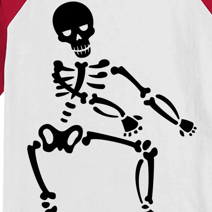 Bowling Ball Floss like A Boss Skeleton Kids Colorblock Raglan Jersey