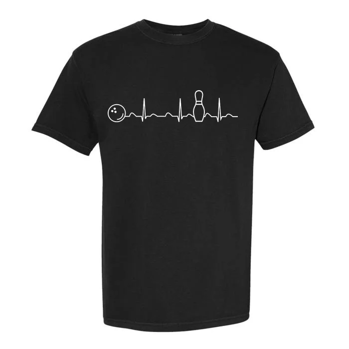 Bowling Lifeline Heartbeat Pulse Garment-Dyed Heavyweight T-Shirt