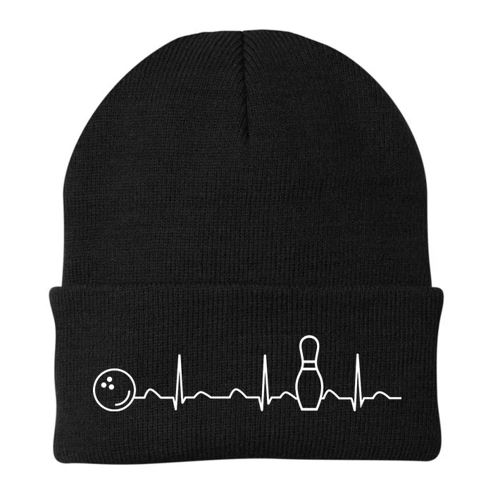 Bowling Lifeline Heartbeat Pulse Knit Cap Winter Beanie