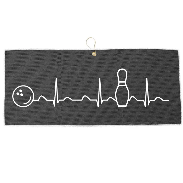 Bowling Lifeline Heartbeat Pulse Large Microfiber Waffle Golf Towel