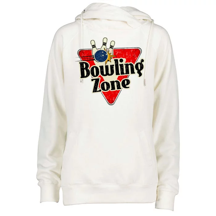 Bowling Zone Vintage Womens Funnel Neck Pullover Hood