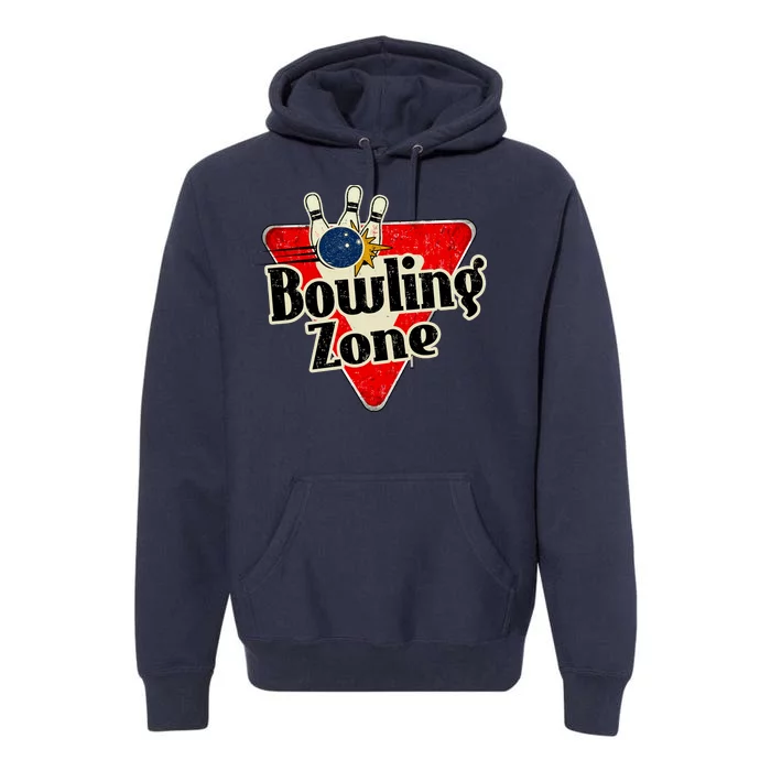 Bowling Zone Vintage Premium Hoodie