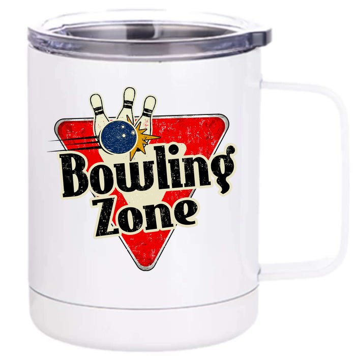 Bowling Zone Vintage Front & Back 12oz Stainless Steel Tumbler Cup