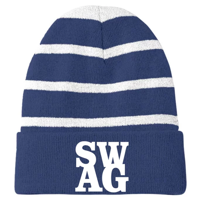 Boxed Swag Logo Striped Beanie with Solid Band