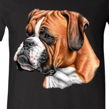 Boxer Face V-Neck T-Shirt