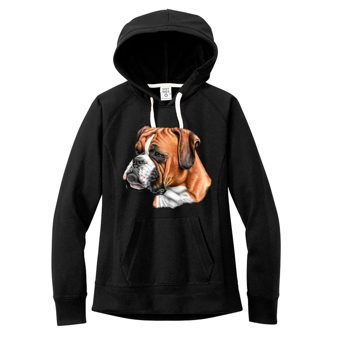 Boxer Face Women's Fleece Hoodie