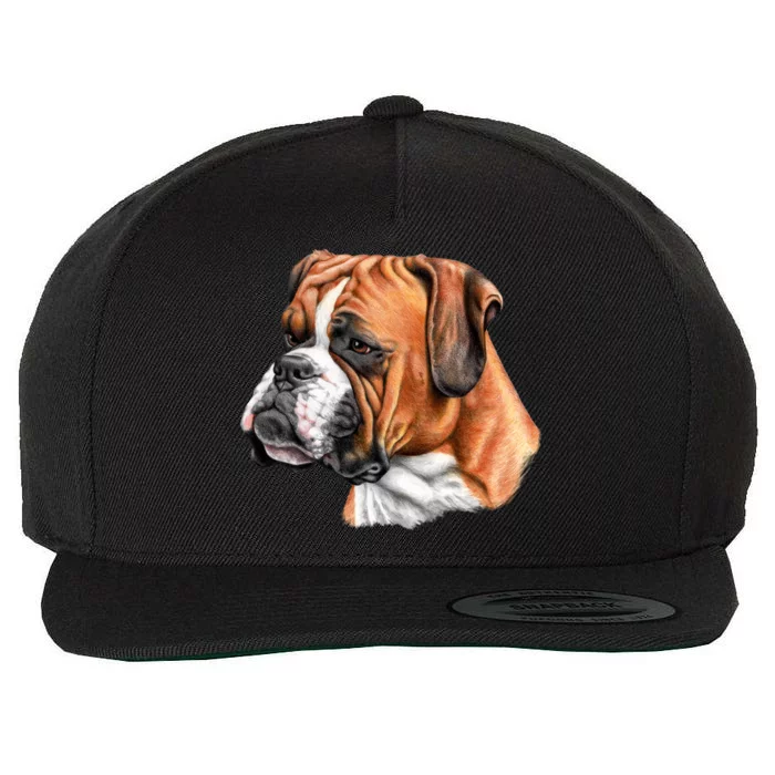 Boxer Face Wool Snapback Cap