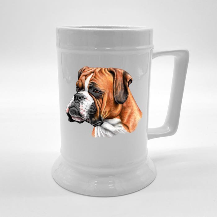 Boxer Face Front & Back Beer Stein