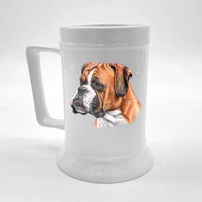 Boxer Face Front & Back Beer Stein