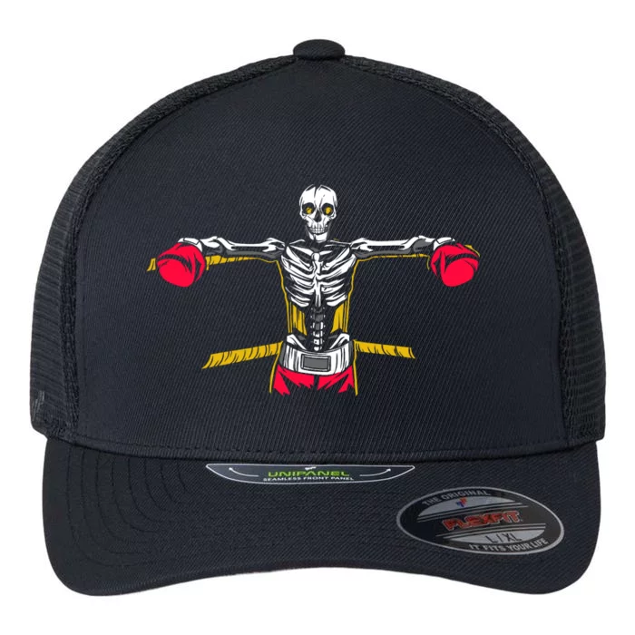 Boxing Skeleton Flexfit Unipanel Trucker Cap