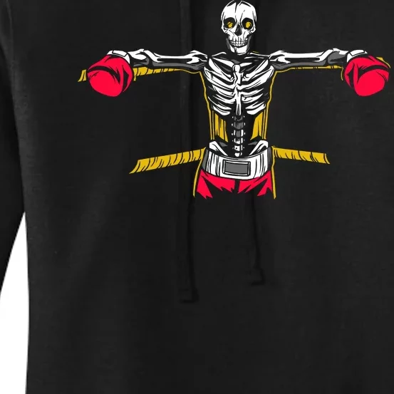 Boxing Skeleton Women's Pullover Hoodie