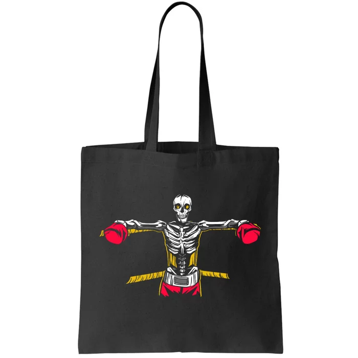 Boxing Skeleton Tote Bag