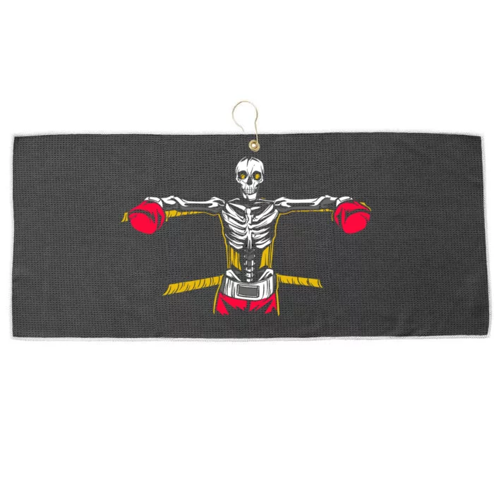 Boxing Skeleton Large Microfiber Waffle Golf Towel