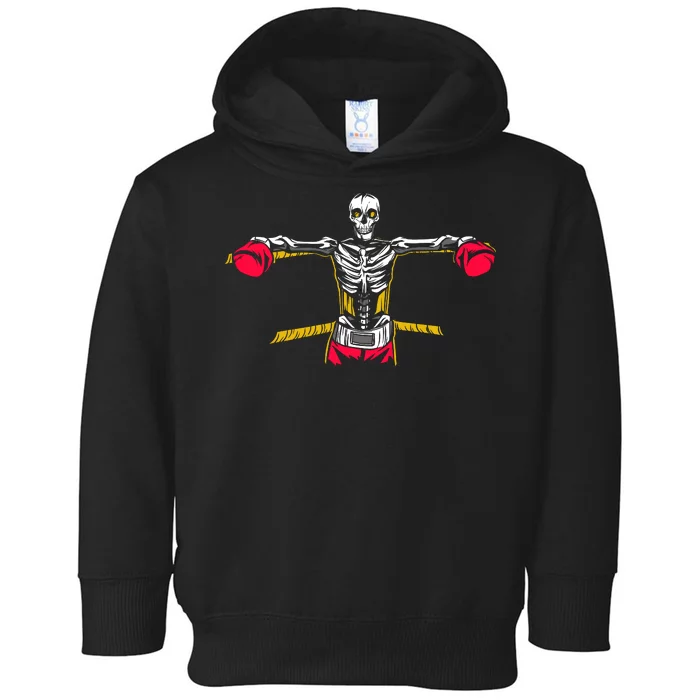 Boxing Skeleton Toddler Hoodie