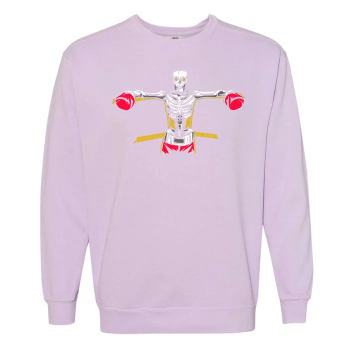 Boxing Skeleton Garment-Dyed Sweatshirt