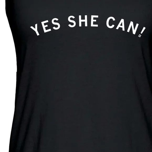 Barack Obama Yes She Can Kamala Harris Ladies Essential Flowy Tank