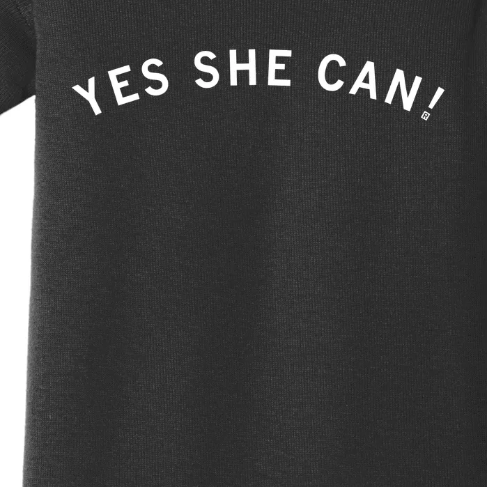 Barack Obama Yes She Can Kamala Harris Baby Bodysuit